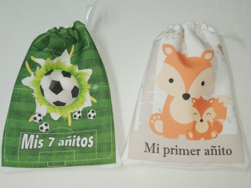 18 Bolsas De Tela  Personalizadas Medida 15x20