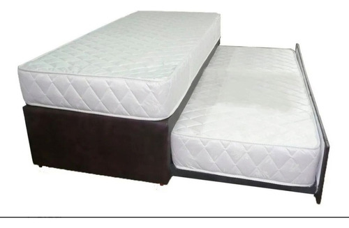 Colchon Y Sommier Carrito Cama Doble 1 Plaza 80x190