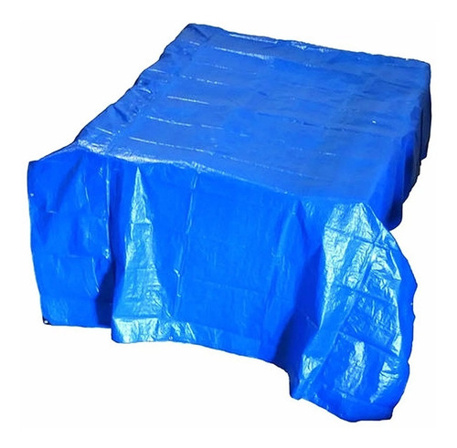 Imagem 2 de 7 de Lona 75 Gramas Starfer 3x3 Azul Impermeável
