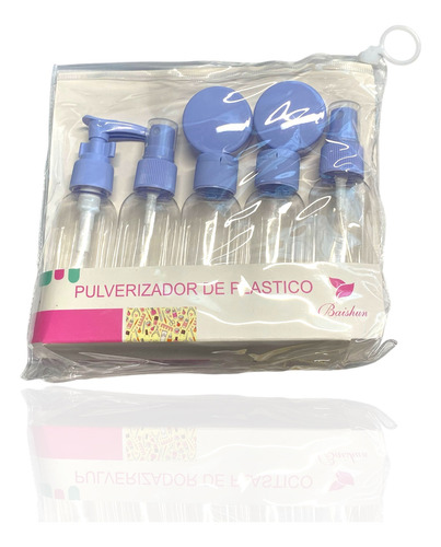 7 Envases De Viaje Kit Botellas Aplicador Dispensador Spray