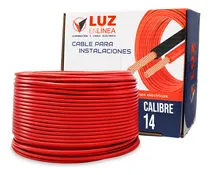 Comprar 50m Cable Calibre 14 Para Instalaciones Eléctricas Casa Cubierta Rojo