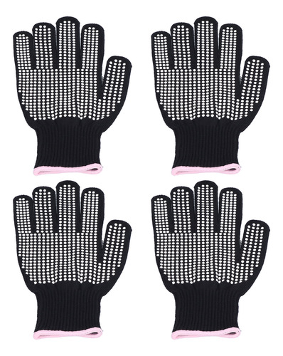 Pink Heat Resistant Gloves 4pcs High Temperature Anti
