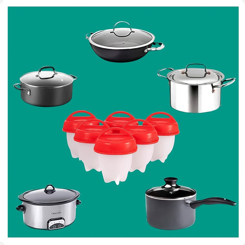 Moldes De Silicona Para Cocinar Hervir Huevos Egglettes Otec