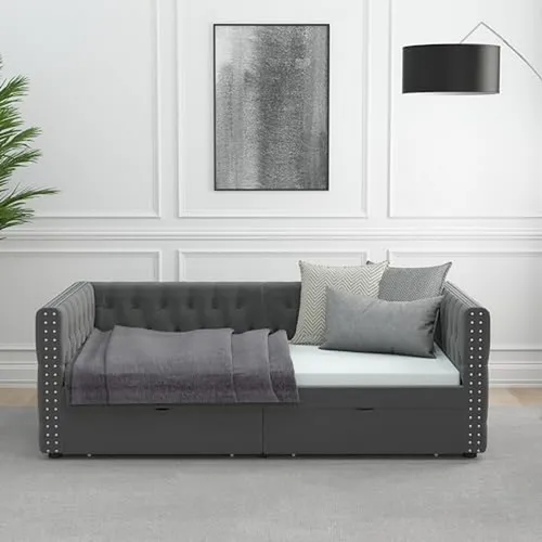 Sofá Cama Ball & Cast Twin Size: Gris Elegante Y Funcional