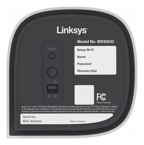 Router Linksys Velop Pro 6e Tri-band 5400gb Cogn 1 Pk Mx6201