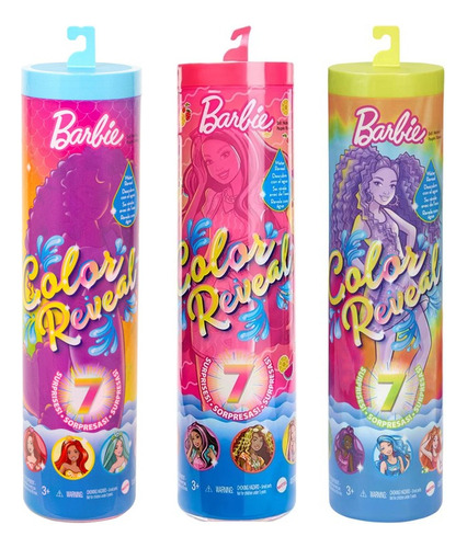 Barbie Color Reveal Nuevas Series Revelación Con 7 Sorpresas
