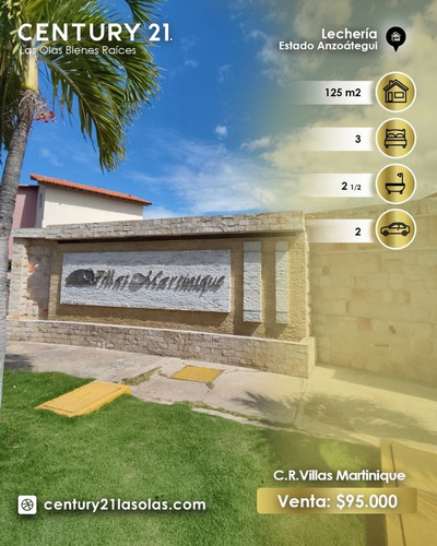 Imagen 2 de 11 de Townhouse En Cr Villa Martinique, Lecheria. Anzoategui.