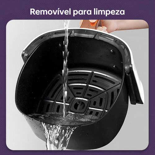 Perfin PFBR001 fritadeira elétrica sem óleo Air Fryer Digital Touch 8L 1400W branca eletrodoméstico multifuncional27V