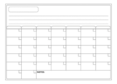 Pizarra Magnética De Borrado En Seco, Calendario, Pizarra Bl