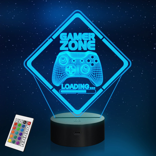 Gamer Zone - Lampara De Noche Con Diseno De Gamepad De Video