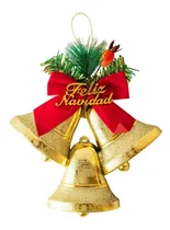 Comprar Campanas Navidad X3 Decoracion Navideña Adornos Para Arbol