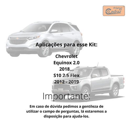 Kit Corrente De Distribuição Chevrolet S10 2.5 Flex 12/19