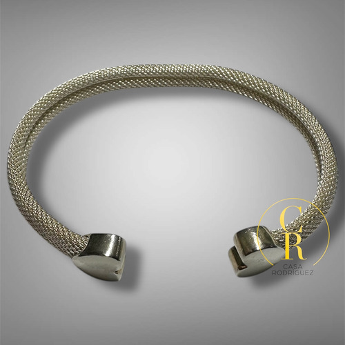 Pulsera Tous Mesh Corazones Plateado 6.5 Cm 16 Cm (Usado)