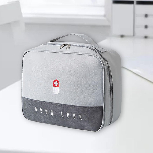 De 2 Bolsa De Primeros Auxilios, Bolsa De Medicina Gris L