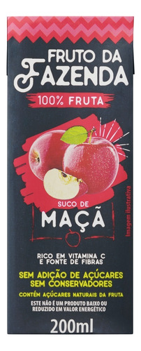 Suco Maçã Fruto da Fazenda Caixa 200ml