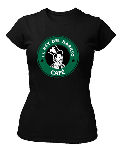 Playera Negra Rey Del Barrio-cafe Referecia