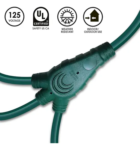 ~? 3 Dirección 50 Pies Cable De Extensión 1 A 3 Splitter Mul