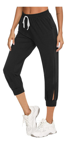 Nebzciv Capris Casual Cintura Alta Para Mujer Pantalon Ancha