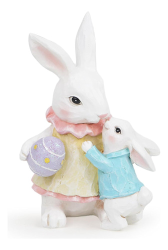 Decoraciones De Conejo De Pascua, Madre E Hijo, Figuras De D