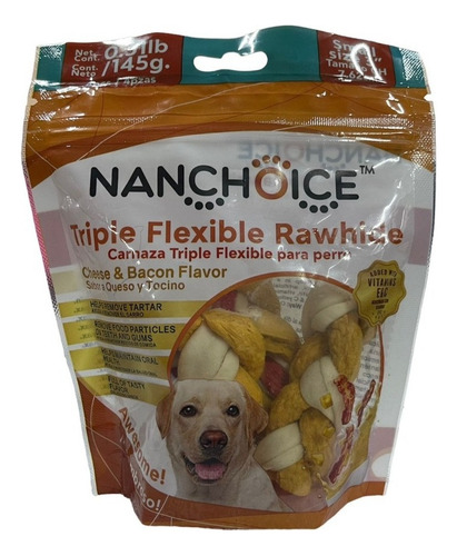 Carnaza Triple Flexible Nanchoice Queso Y Tocino 4 Pzs 69889