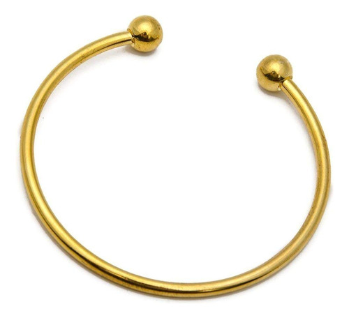 Rubyca 10 Pulsera Tono Dorado Punta Tornillo Abalorio Para