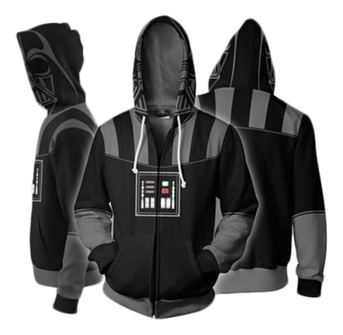 Star Wars Darth Vader Sudadera Con Cremallera Cosplay Unisex