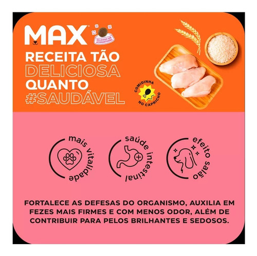 Ração Max P/cães Adultos Porte Médio/grande Frango/arroz 15k
