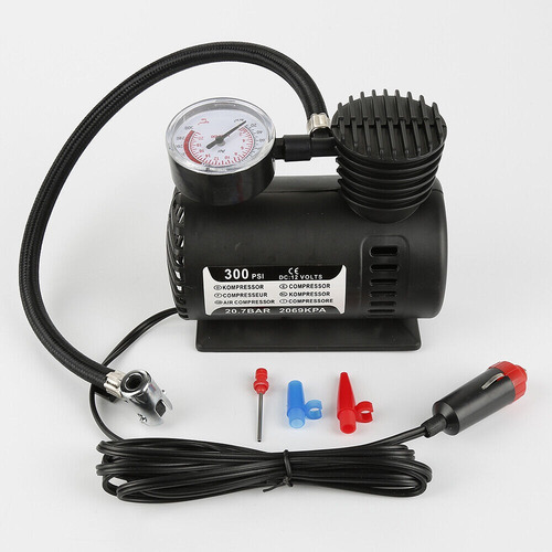 Kit Compressor Ar Bomba Calibrar Pneus Roda Aro Libras Bar