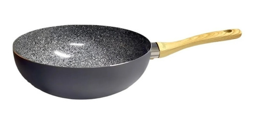 Wok Granito Hudson Nº 28 Triple Capa Cerámica Mango Silicona