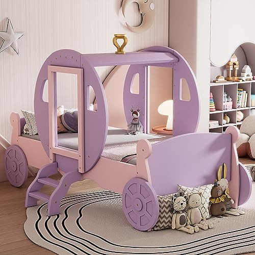 Princess Carriage Bed, Estructura De Cama Doble Para Niñ