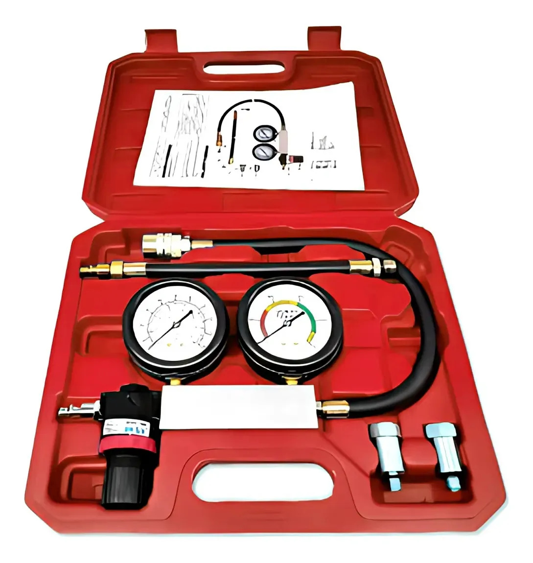 Hapemein® Probador De Fugas Cilindro Compresión Calibre Motor Gasolina