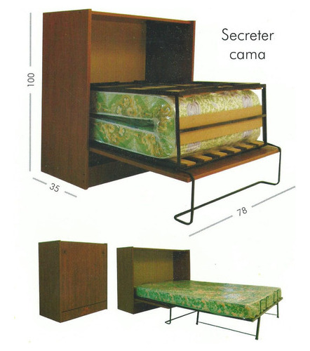 Cama 1 Plaza Grande Secreter Reforzado Pintumm