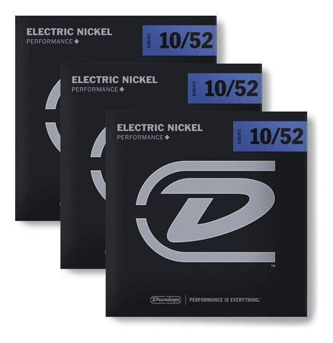 3 Conjuntos De Dunlop Den1052 Strings De Guitarra Eléctrica