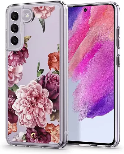 Funda Para Samsung Galaxy S21 Fe - Transparente Con Flores