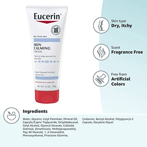 Eucerin Skin Calming, Crema Sin Fragancia 8 Oz Paquete De 2