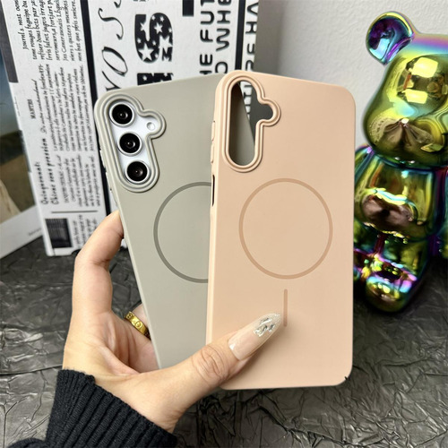 Funda Magnética Rígida Ultrafina De Lujo Para Samsung Galaxy S25 S24 S23 S22 Ultra Plus Fe Para Carga Inalámbrica