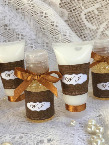 4 Kit Padrinhos Lembrança Casamento Cx Kraft Personalizado