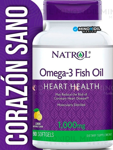 Omega3 Fish Oil 1000mg C/ Epa Y Dha Alta Potencia 90 Caps Sabor Limón