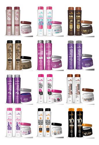  15 Produtos (5 Kits) Shampoo, Condicionador, Máscara Mc01