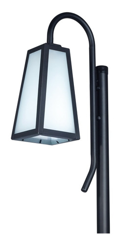 Farol Exterior Jardin C/ Columna 2,5 Metros Vidrio Y Metal