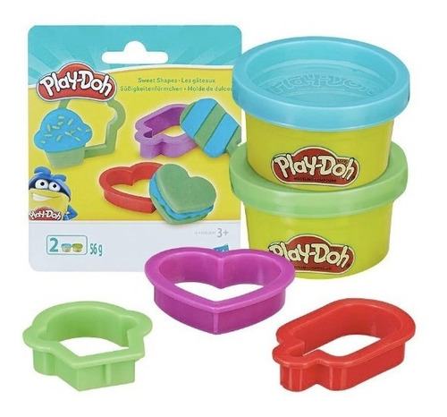 Play Doh 2 Masas Con 3 Moldes De Figuras - Empaque Bolsa