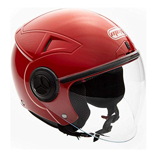 Casco Moto Mmg 28 Abierto Rojo Talla L