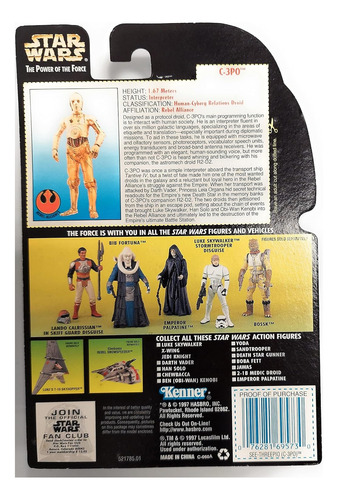 Star Wars C-3p0 The Power Of The Force Figura