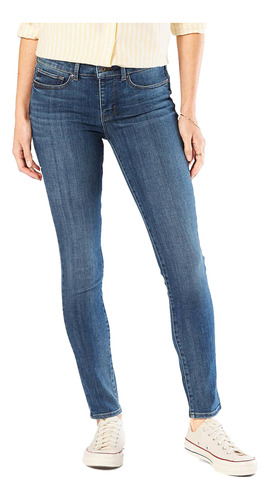 Jeans Mujer Mid-rise Skinny Fit Indigo Dockers