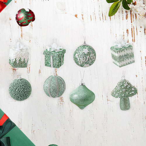 8 Adornos Colgantes Para De Navidad, Decoración Navideña,