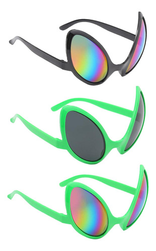 3x Novedad Alien Party Gafas Disfraz Disfraz Marco Lente