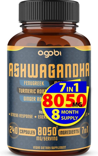 Ashwagandha 7 En 1 X8050mg 240un Animo Energia Stress Fuerza