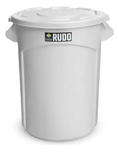 Cesto Carro Residuos Con Ruedas Y Tapa 80 Litros Blanco