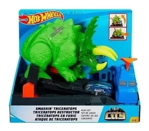 Pista Hot Wheels Ataque Contra Triceratops - Mattel - Gbf97