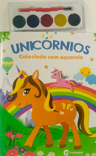 Livro Colorindo Com Aquarela - Unicornios: Livro Colorindo Com Aquarela - Unicornios, De Culturama. Culturama Editora E Distribuidora Ltda, Capa Capa Comum Em Português, 2023